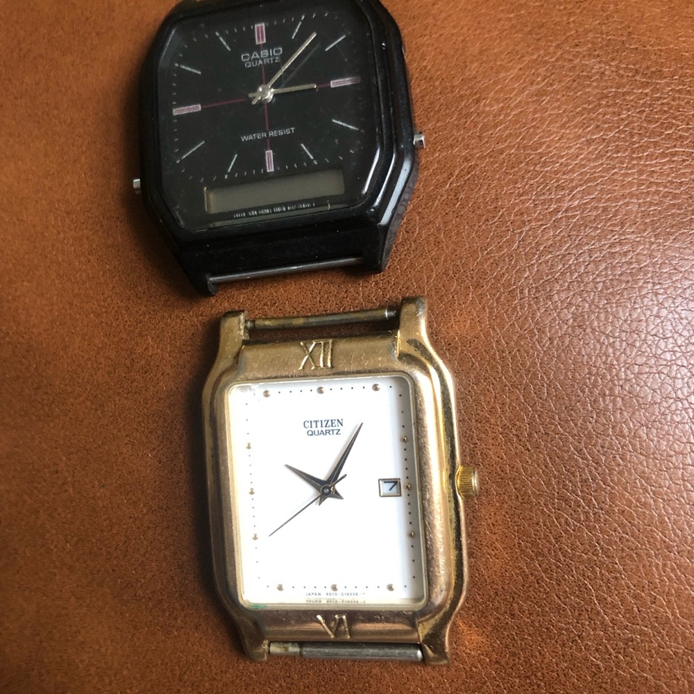 Citizen Gold and Black Quartz Watches